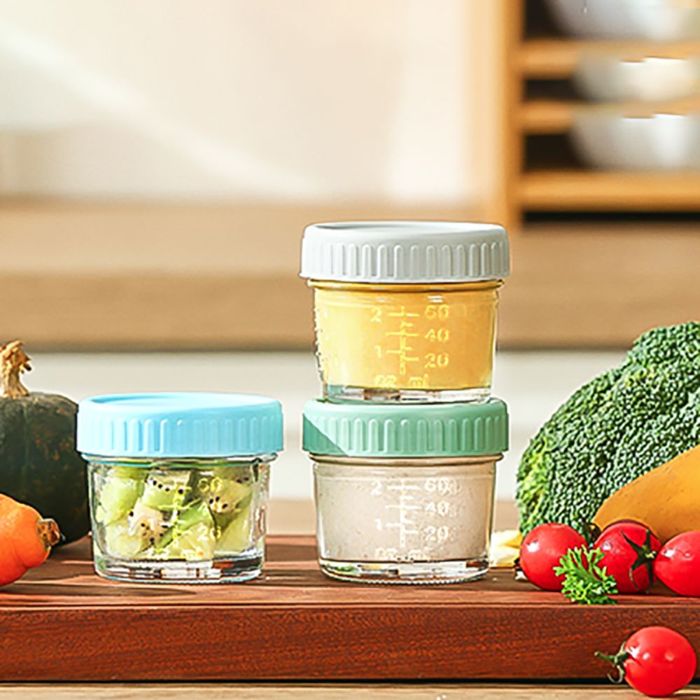 Baby Food Glass Jars - 6pcs Mason Jar Glass Baby Food