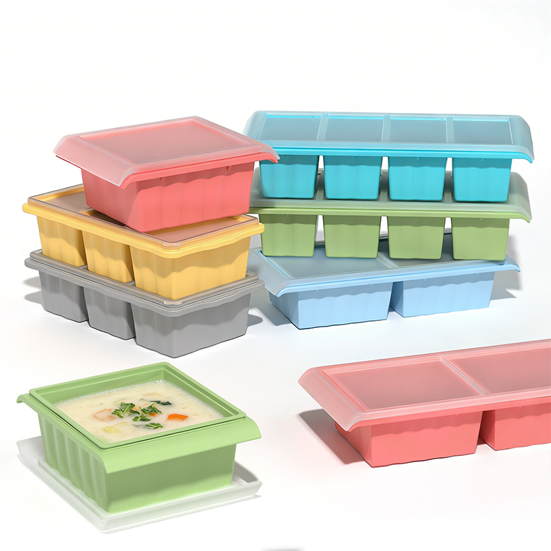 Baby Food Prep Containers - Silicone Soup zer Large Ice Cube