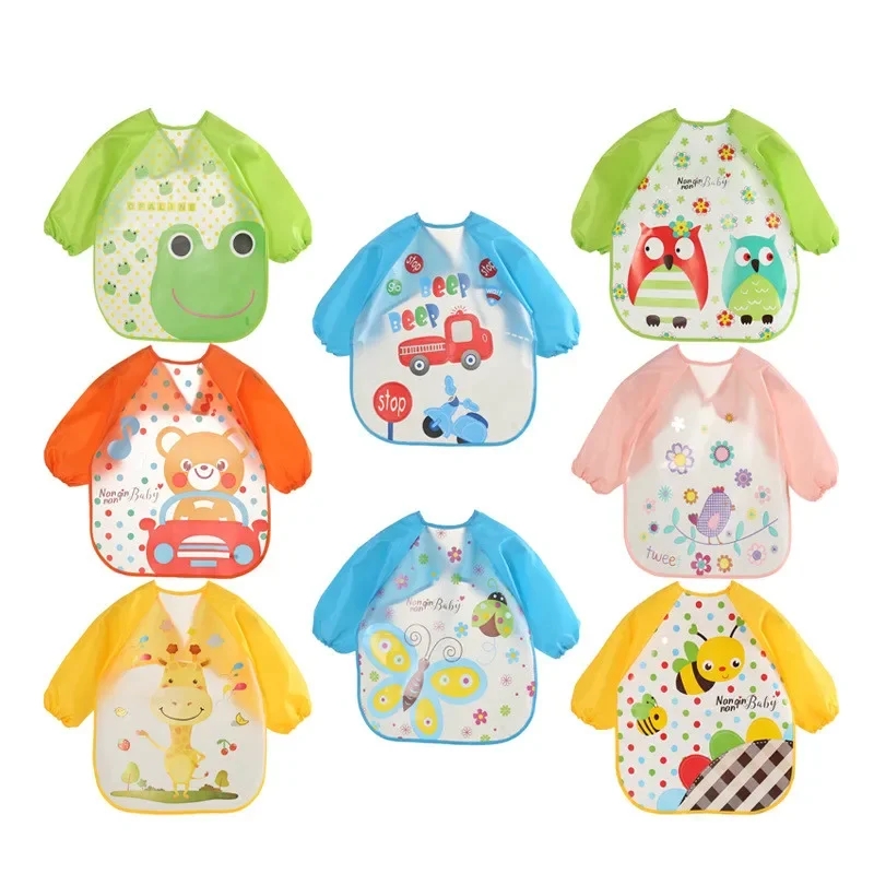 Baby Food Quantity - Waterproof EVA Full Sleeve Baby Bibs