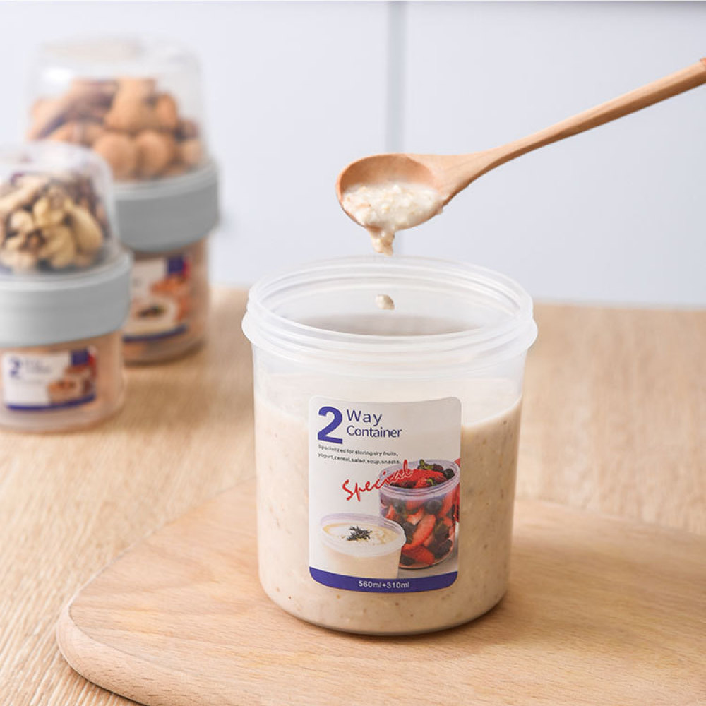 Baby Food Prep Containers - Portable Dual Layer Food Storage Box