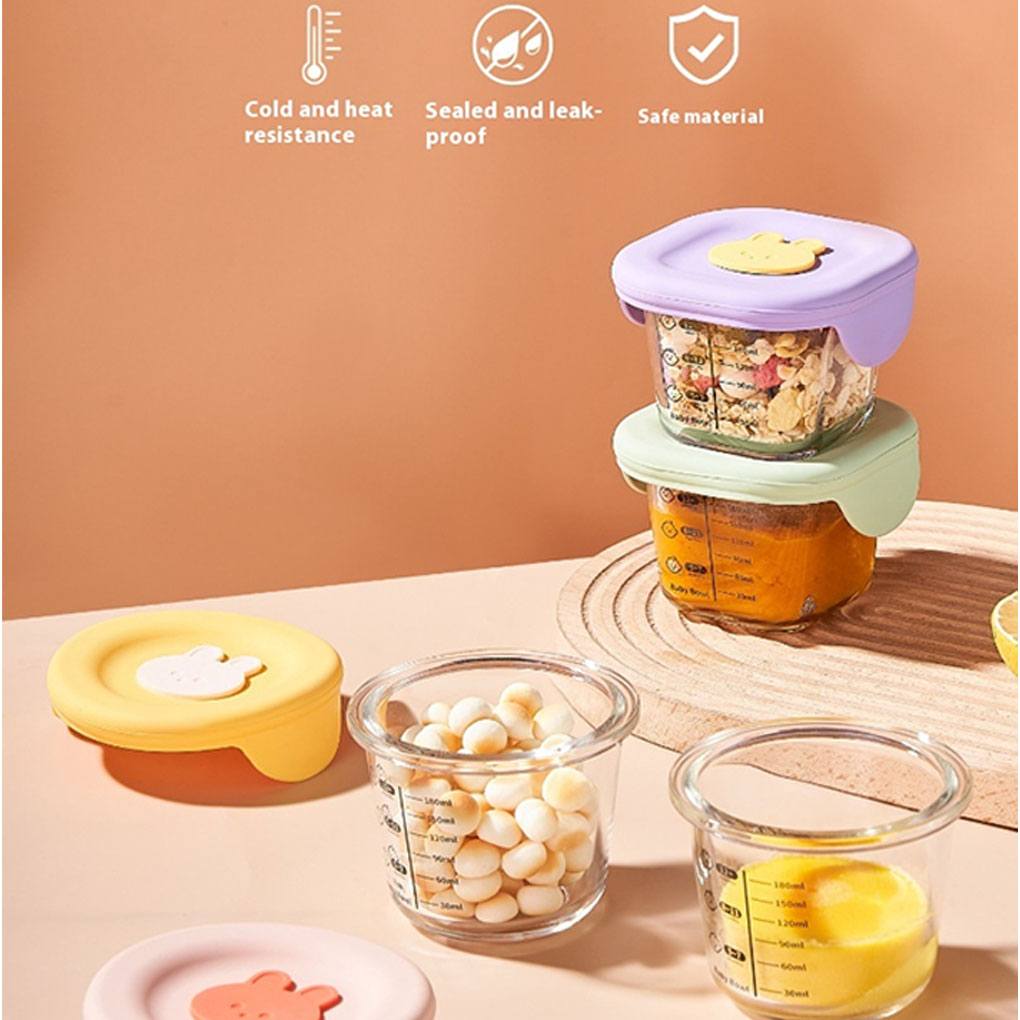Baby Food Glass Jars - 4pack/lot Kids Glass Baby Food Jars