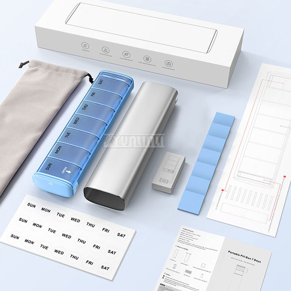 7-Day Aluminum Alloy Pill Case - First Food Jar 评论和价格