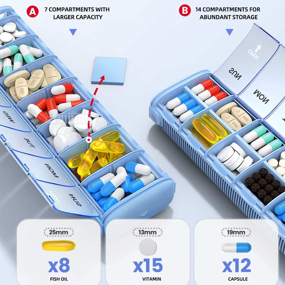 7-Day Aluminum Alloy Pill Case - First Food Jar 评论和价格