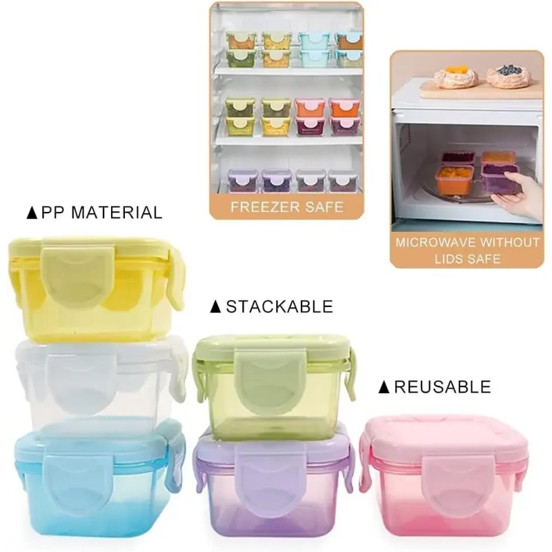 4Pcs Mini Airtight Food Storag - Baby Food Prep Containers 评论和价格