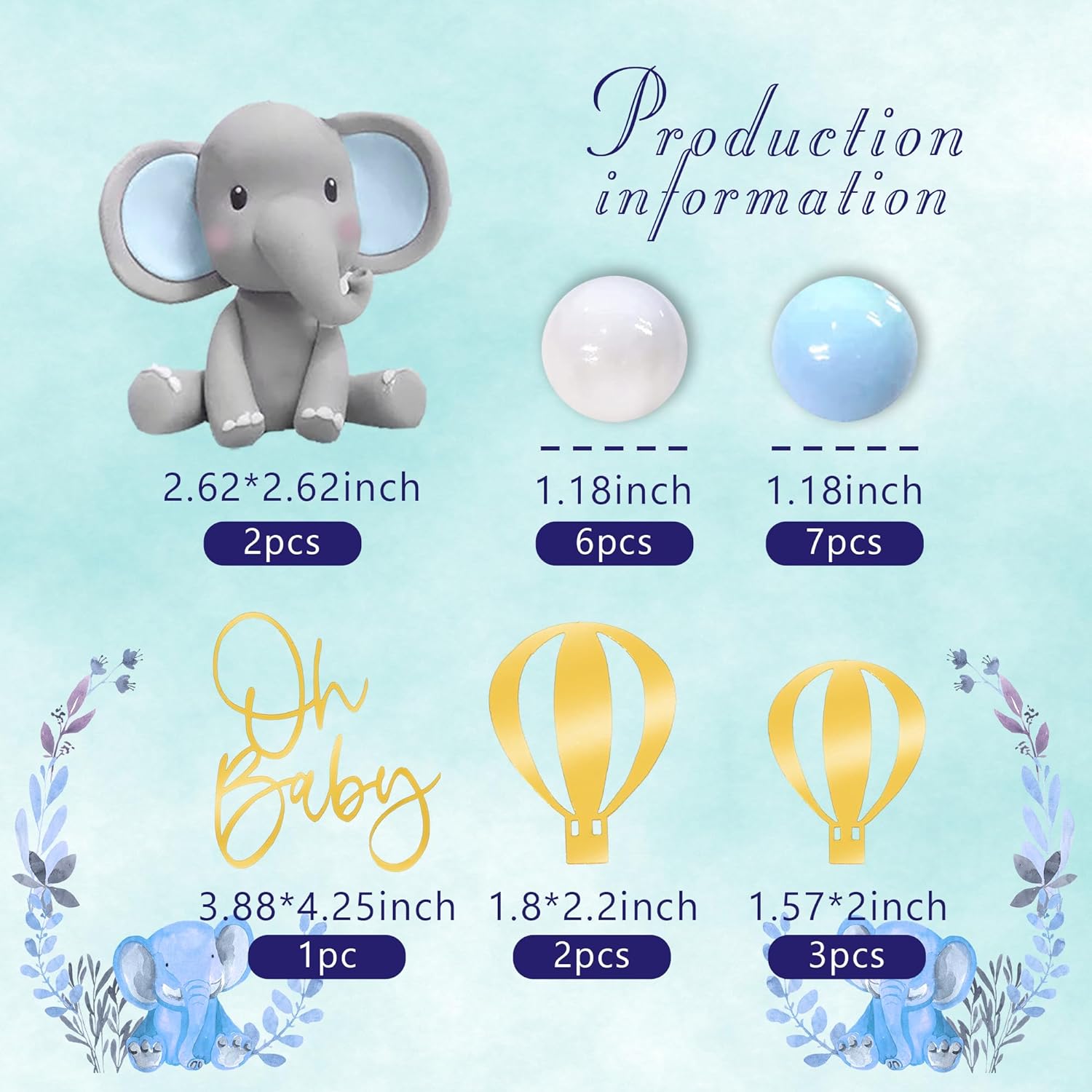 Elephant Cake Decoration Baby  - Baby Food Mixer 评论和价格
