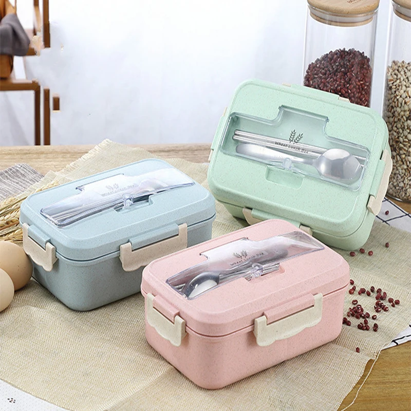 Microwave Lunch Box Wheat Stra - Baby Food Bag 评论和价格