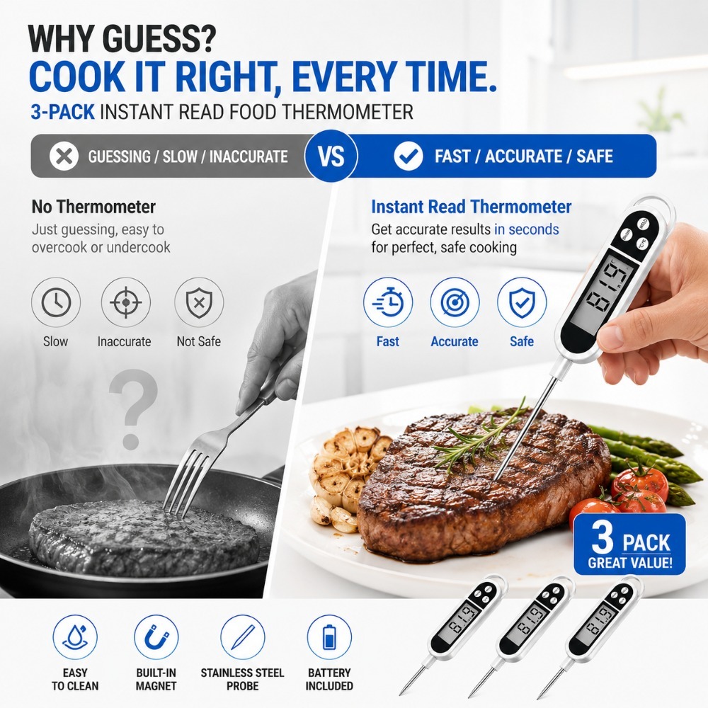 Digital Probe Thermometer Wide - Baby Food With Meat 评论和价格