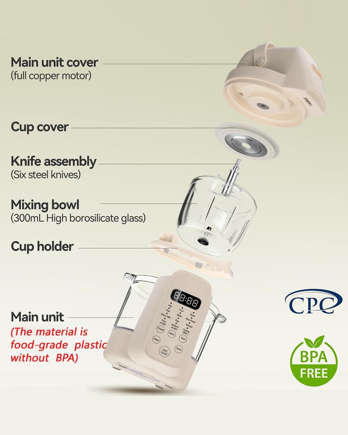 9 in 1 Baby Food Maker,Auto Gl - Baby Food Blender And Steamer 评论和价格