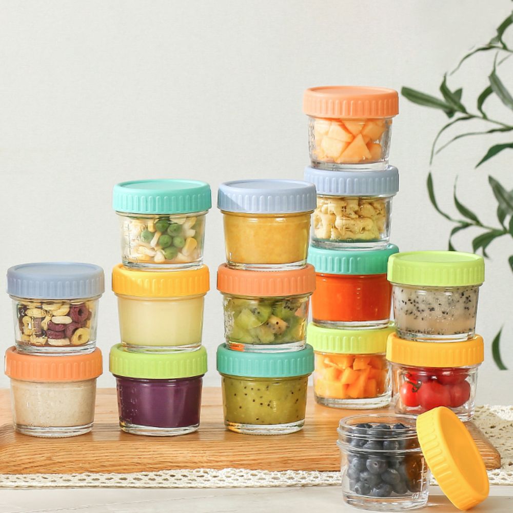 6pcs Glass Baby Food Jar Reusa - Baby Food Glass Jars 评论和价格