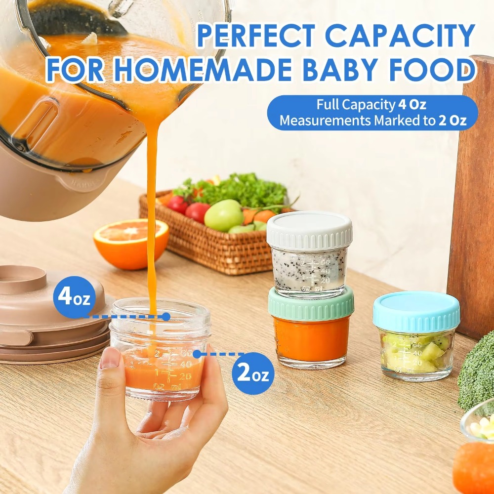 6pcs Multipurpose Glass Baby F - Baby Food Glass Jars 评论和价格
