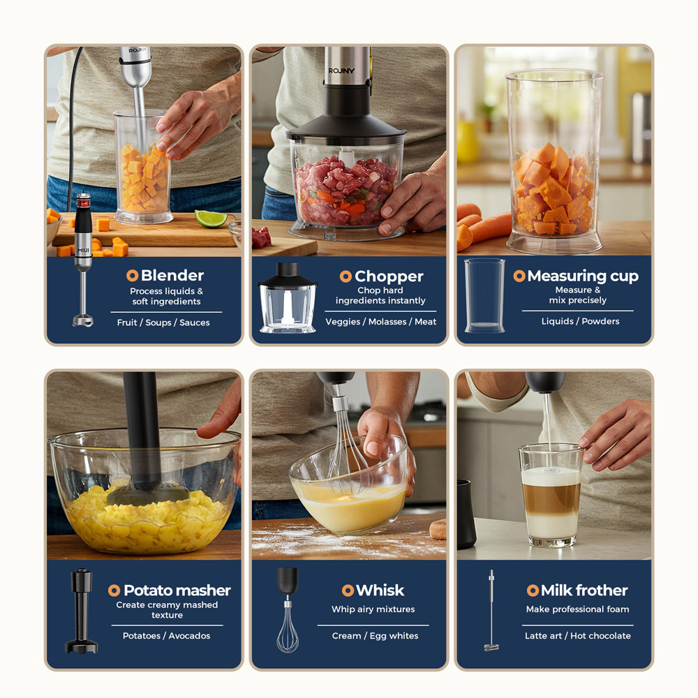 6 in 1 1200W Powerful Hand Ble - Baby Food Healthy 评论和价格