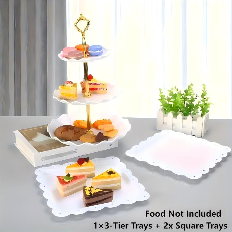 1/3/4/5PCS Decorative Food Tra - Baby Food Quantity 评论和价格