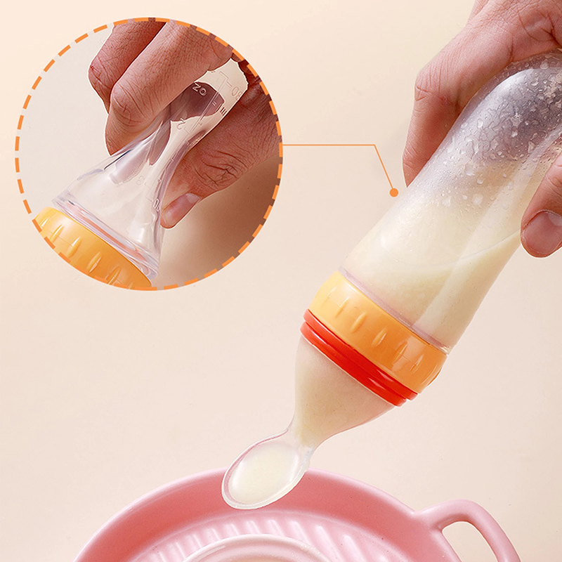Squeezing Feeding Bottle Silic - Baby Rice Food 评论和价格