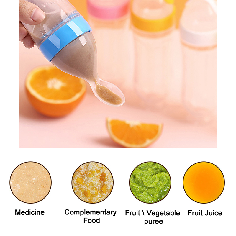 Squeezing Feeding Bottle Silic - Baby Rice Food 评论和价格