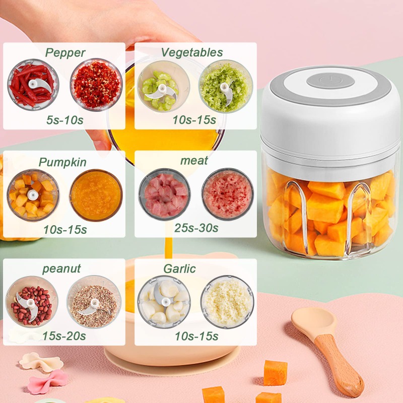 250ML Electric Garlic Grinder  - Baby Food Mixer 评论和价格
