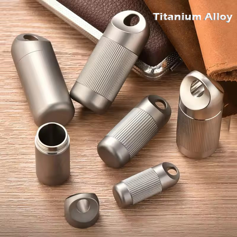 Titanium Alloy MINI Pill Box W - First Food Jar 评论和价格