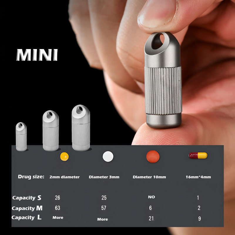 Titanium Alloy MINI Pill Box W - First Food Jar 评论和价格