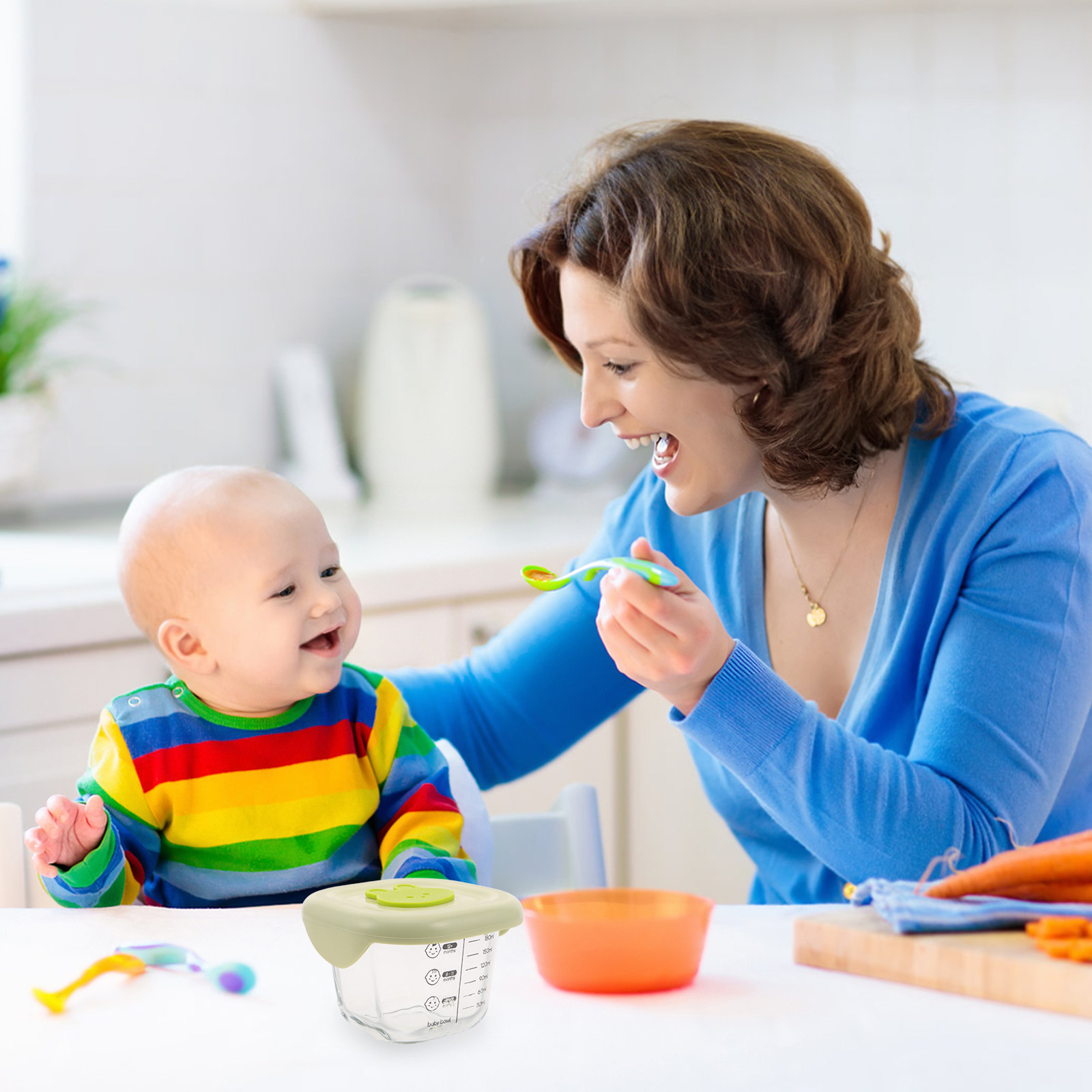 2Pcs Baby Food Storage Contain - Baby Food For Travelling 评论和价格