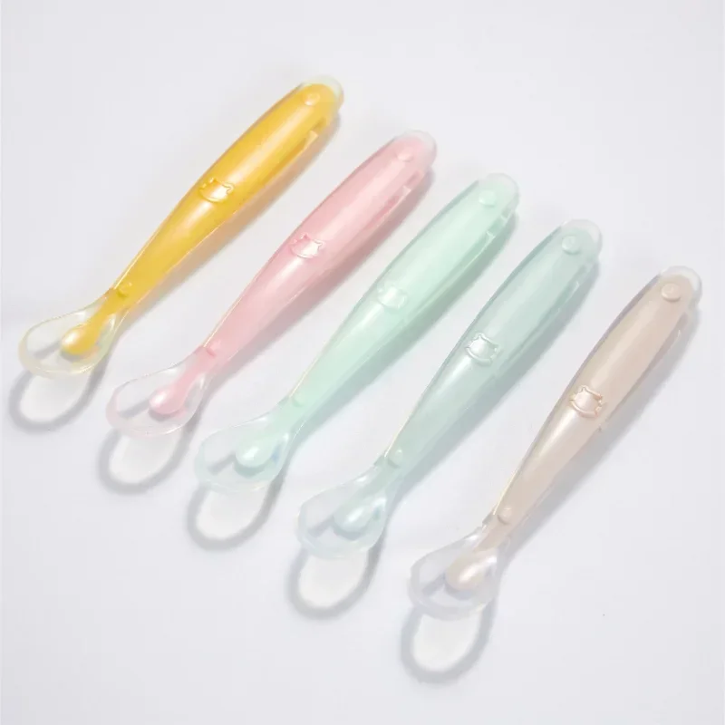 Soft Silicone Baby Spoon Toddl - Baby Food Quantity 评论和价格