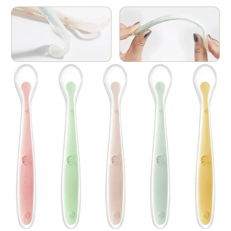 Soft Silicone Baby Spoon Toddl - Baby Food Quantity 评论和价格