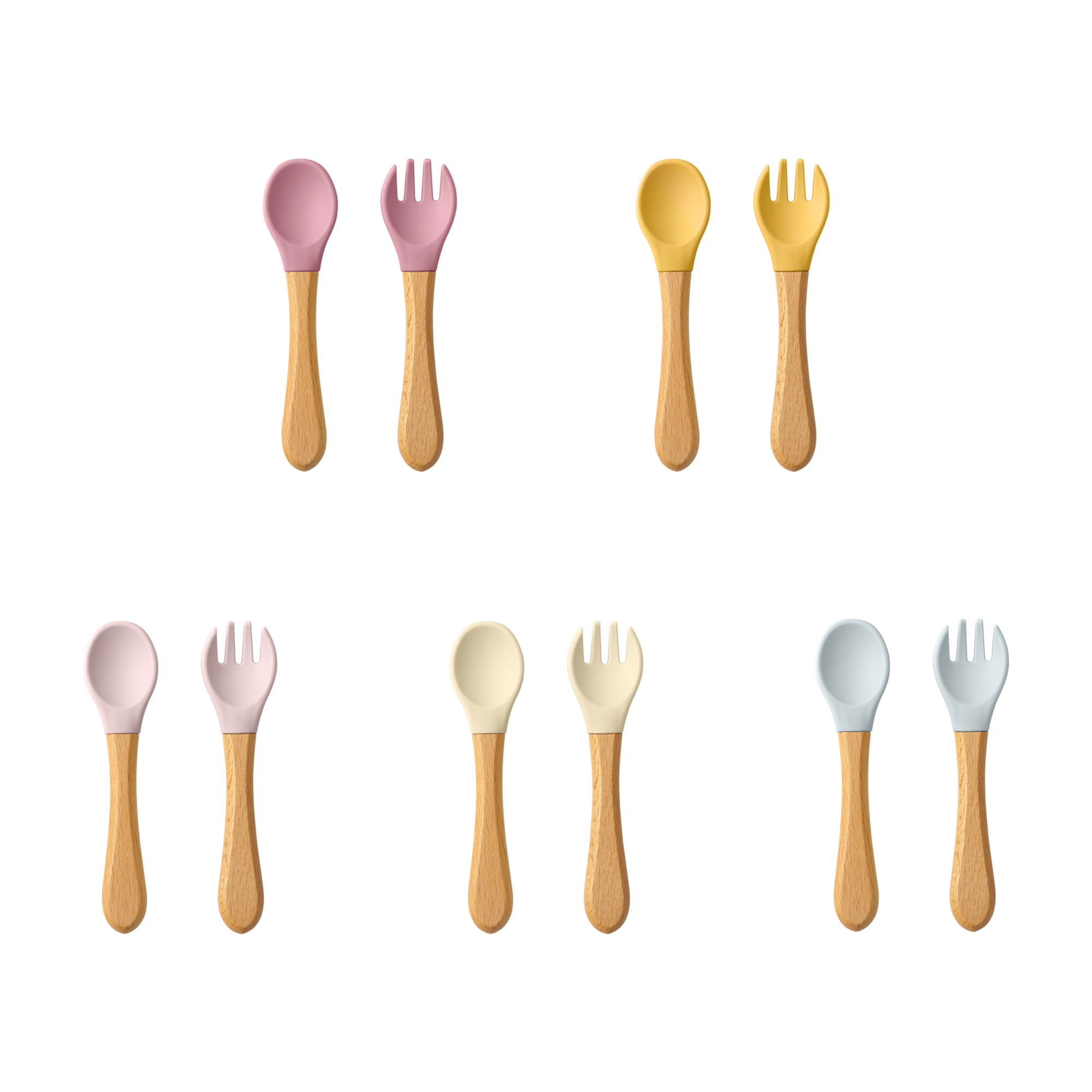 2PCS Baby Learning Spoons Uten - Baby Food Category 评论和价格