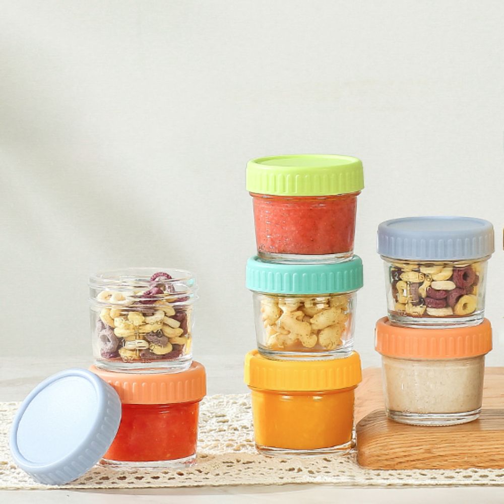6pcs Glass Baby Food Jar Reusa - Baby Food Glass Jars 评论和价格