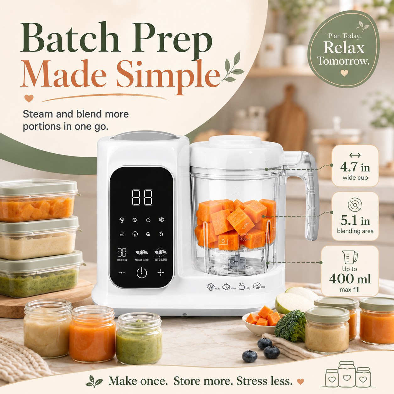 Household Infant Food Making U - Baby Food Blender And Steamer 评论和价格