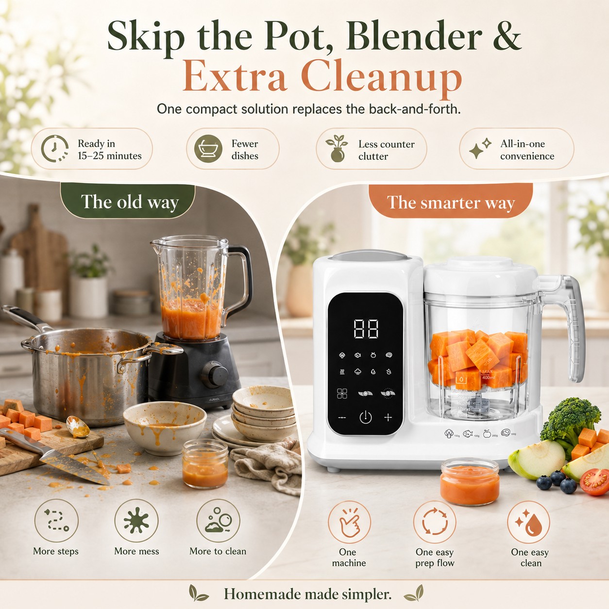 Household Infant Food Making U - Baby Food Blender And Steamer 评论和价格