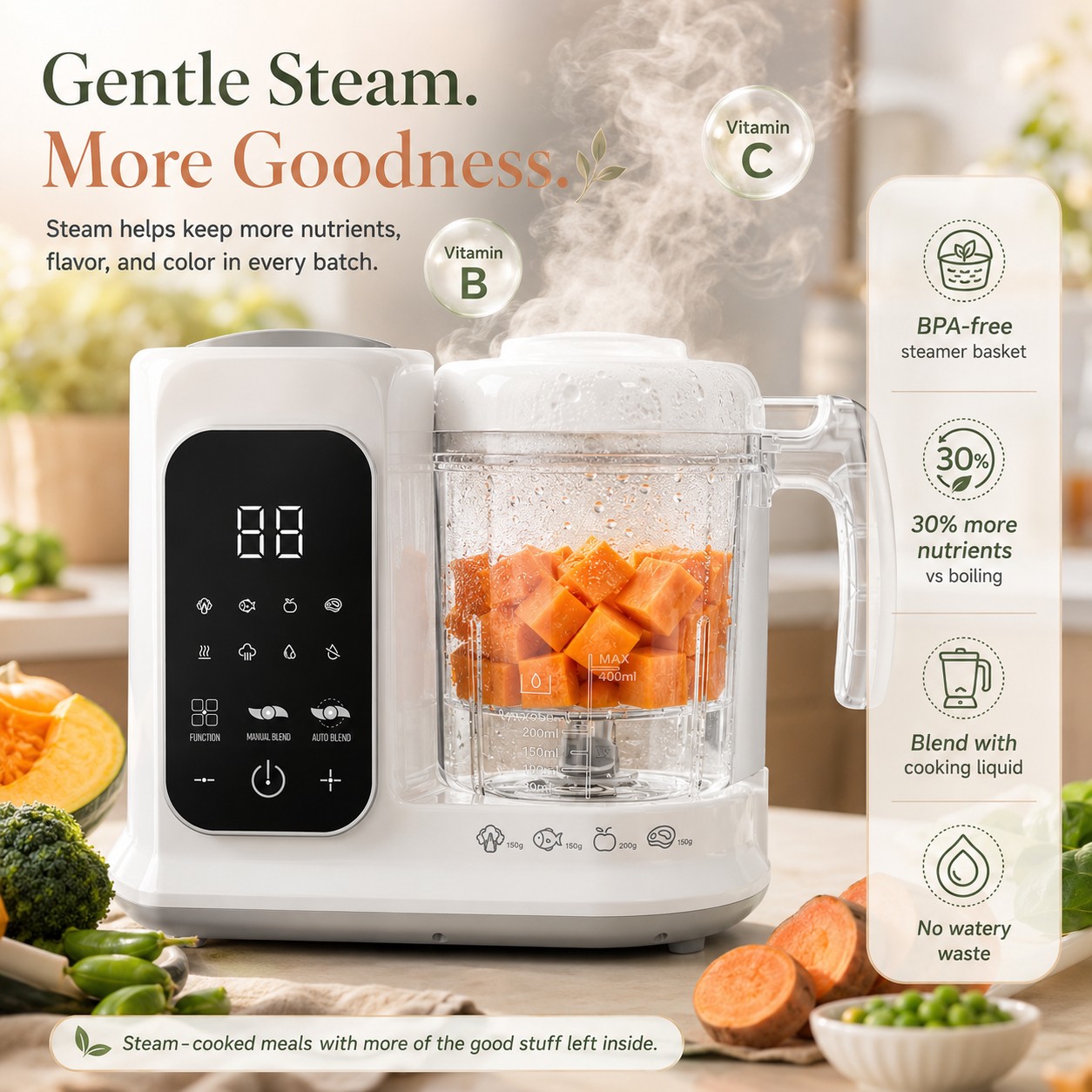 Household Infant Food Making U - Baby Food Blender And Steamer 评论和价格