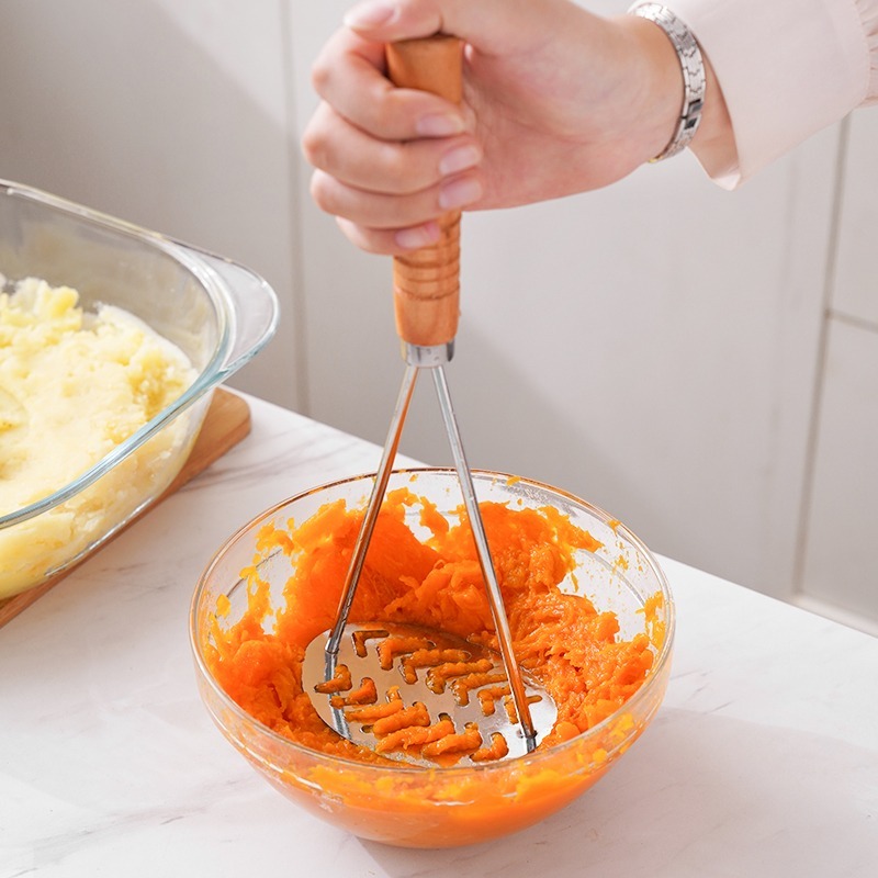Stainless Steel Potato Masher, - Baby Food Healthy 评论和价格