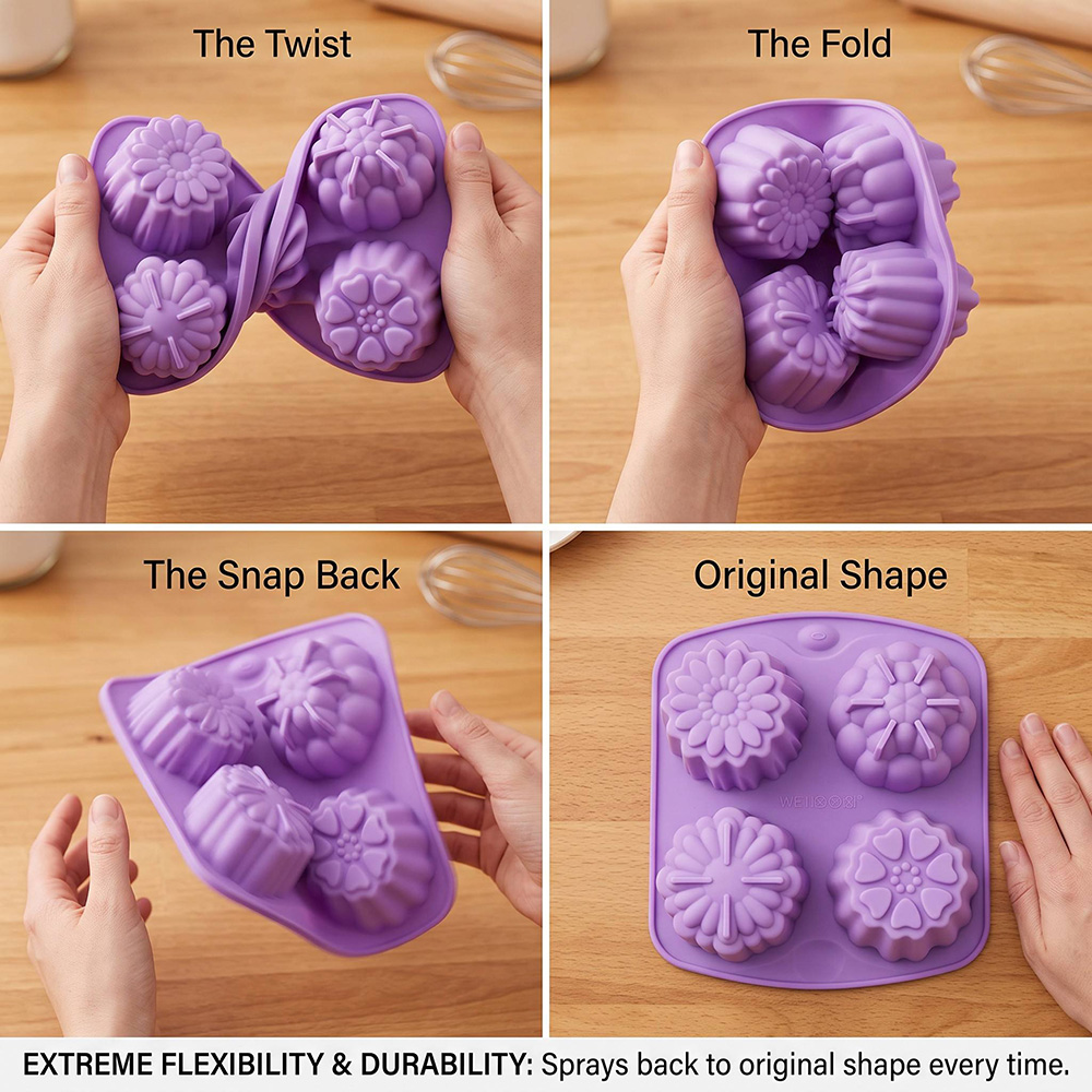 BPA Free 4-Hole Flower Shaped  - Baby Food Healthy 评论和价格